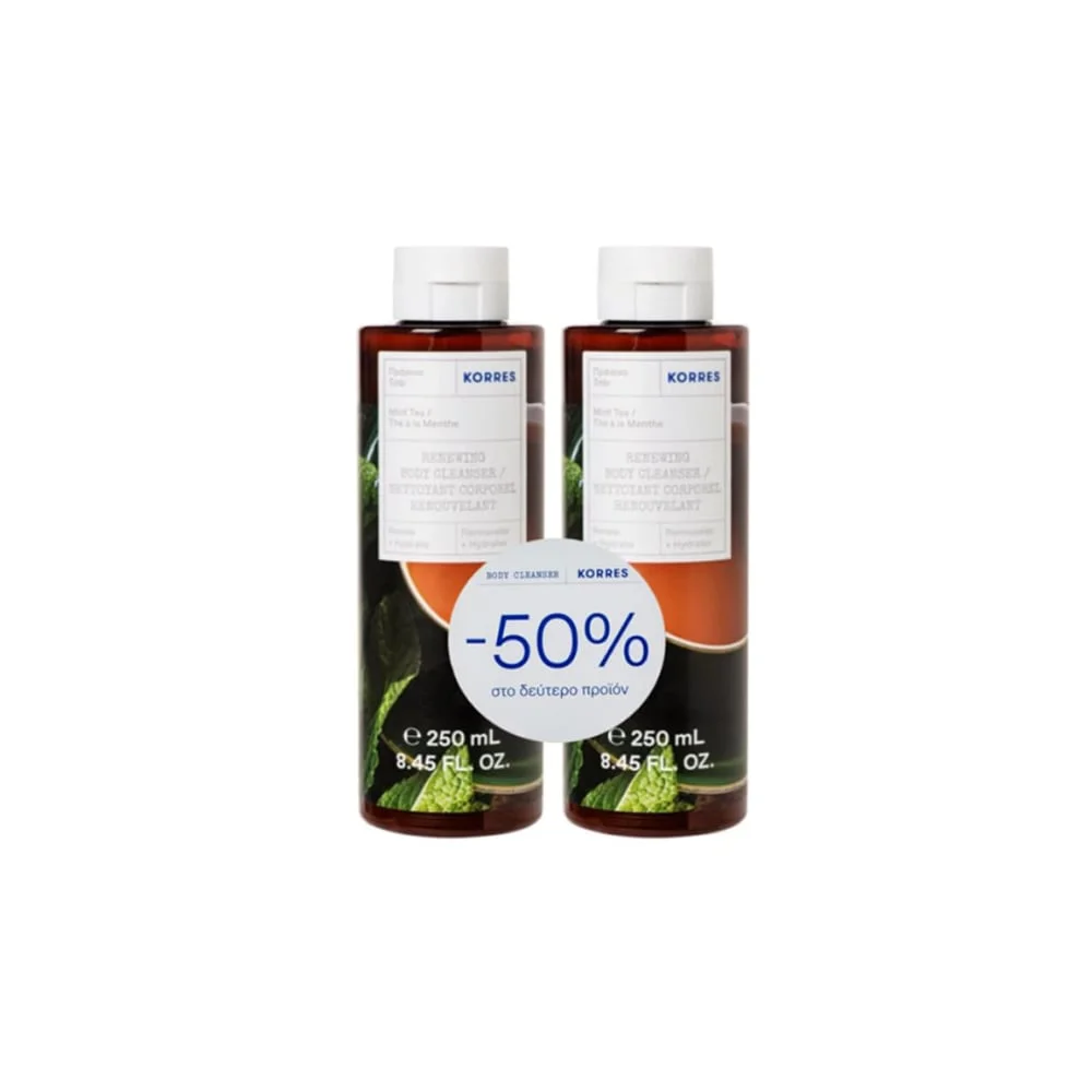 Korres Promo (-50% on the 2nd product) Mint Tea Body Cleanser 2x250ml