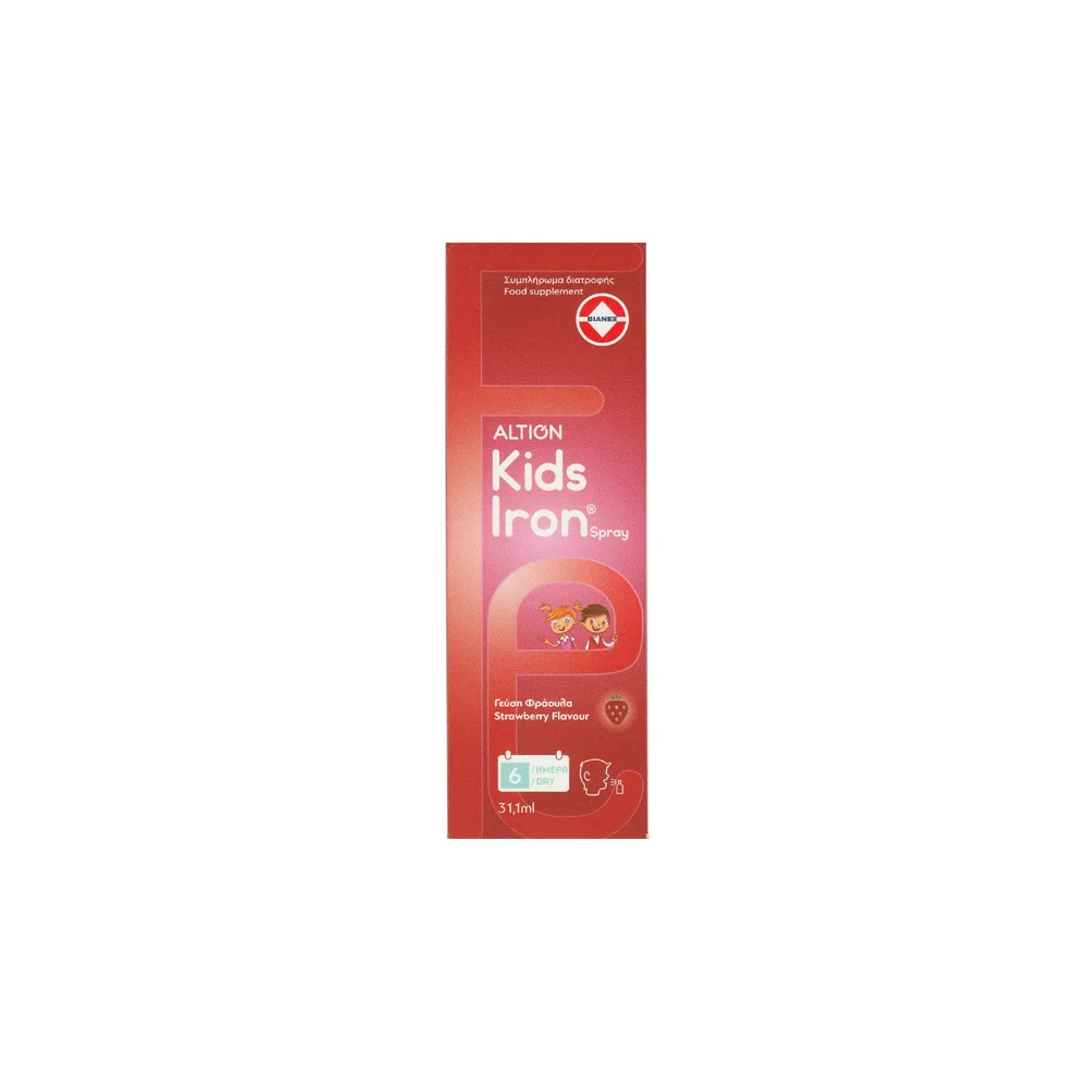 Altion Kids Iron Spray Συμπλήρωμα Διατροφής Σιδήρου Σε Μορφή Spray Κατά Της Κούρασης & Κόπωσης 31.1ml