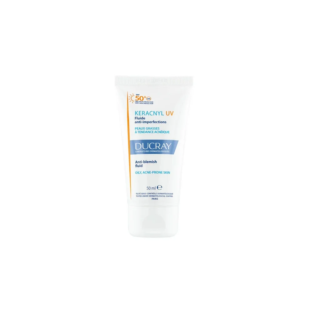 Ducray Keracnyl Anti Blemish Face Fluid SPF50+ Λεπτόρρευστη Κρέμα Προσώπου Κατά Tων Ατελειών Για Δέρμα Με Τάση Ακμής 50ml