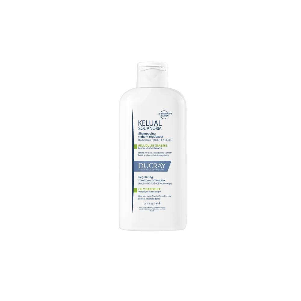 Ducray Kelual Squanorm Oily Dandruff Ρυθμιστικό Σαμπουάν Θεραπείας Για Λιπαρή Πιτυρίδα 200ml