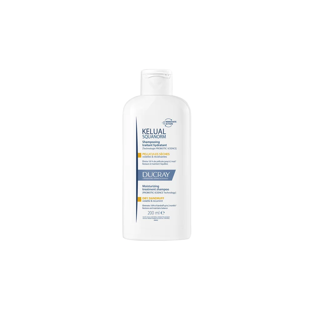 Ducray Kelual Squanorm Dry Dandruff Ρυθμιστικό Σαμπουάν Θεραπείας Για Ξηρή Πιτυρίδα 200ml
