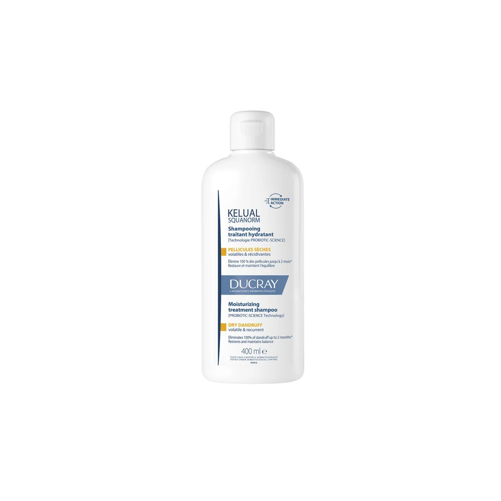 Ducray Kelual Squanorm Dry Dandruff Ρυθμιστικό Σαμπουάν Θεραπείας Για Ξηρή Πιτυρίδα 400ml