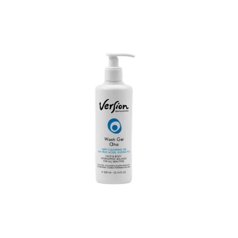 Version Wash Gel Aha Gel Βαθύ Καθαρισμού Προσώπου & Σώματος 300ml