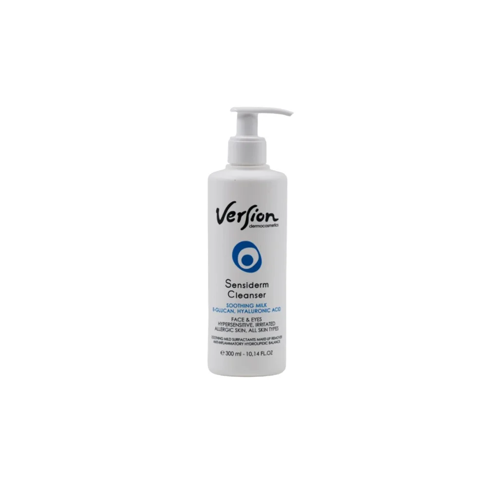 Version Sensiderm Cleanser Soothing Milk Γαλάκτωμα Καθαρισμού & Ντεμακιγιάζ Προσώπου Ματιών 300ml