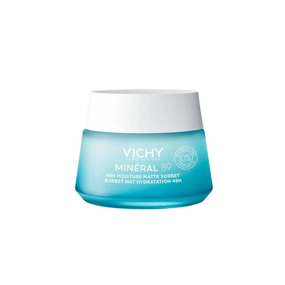 Vichy Mineral 89 8H Moisture Matte Sorbet Fragrance Free Gel Ενυδατικό Για Λιπαρές Μικτές Επιδερμίδες Με Υαλουρονικό Οξύ & Νιασιναμίδη 50ml