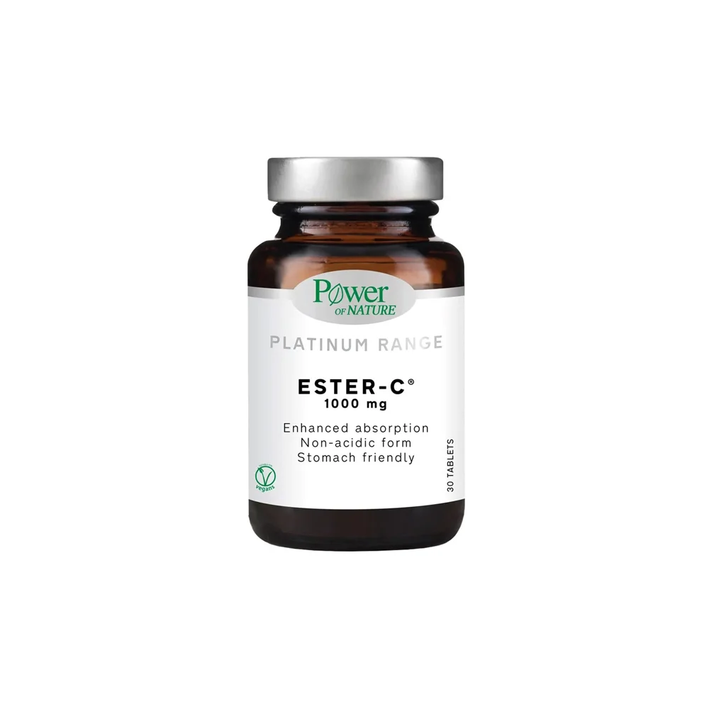 Power Health Platinum Range Ester-C 1000mg Συμπλήρωμα Διατροφής Βιταμίνης C 30 ταμπλέτες