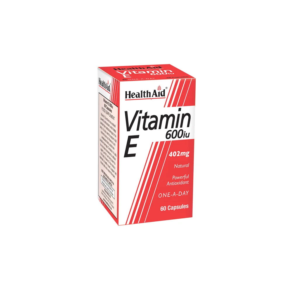 Health Aid Vitamin E 600iu Natural Dietary Supplement With Natural Vitamin E 60 capsules