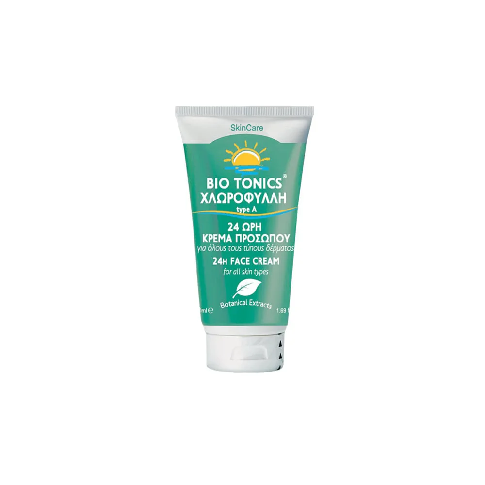Bio Tonics Rich Formula Face Cream With Natural Chlorophyll 24Ωρη Κρέμα Προσώπου Με Χλωροφύλλη 50ml