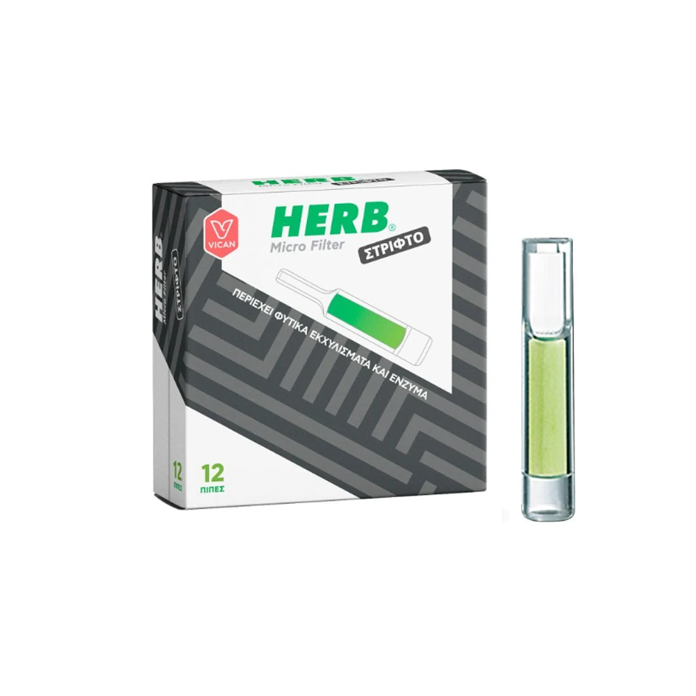 Herb Microfilter Πίπες Για Στριφτό Τσιγάρο 12 τεμάχια