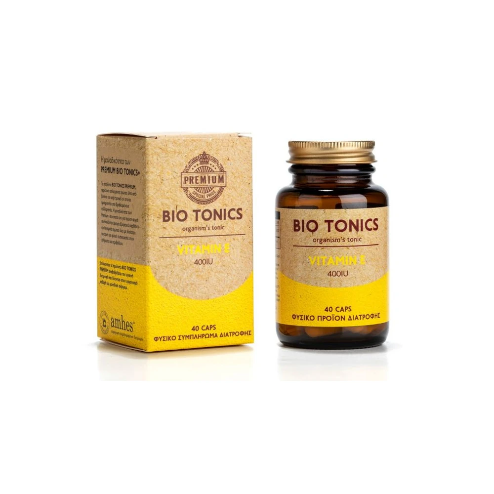 Bio Tonics Premium+ Electric Vitamin E 400mg 40 κάψουλες