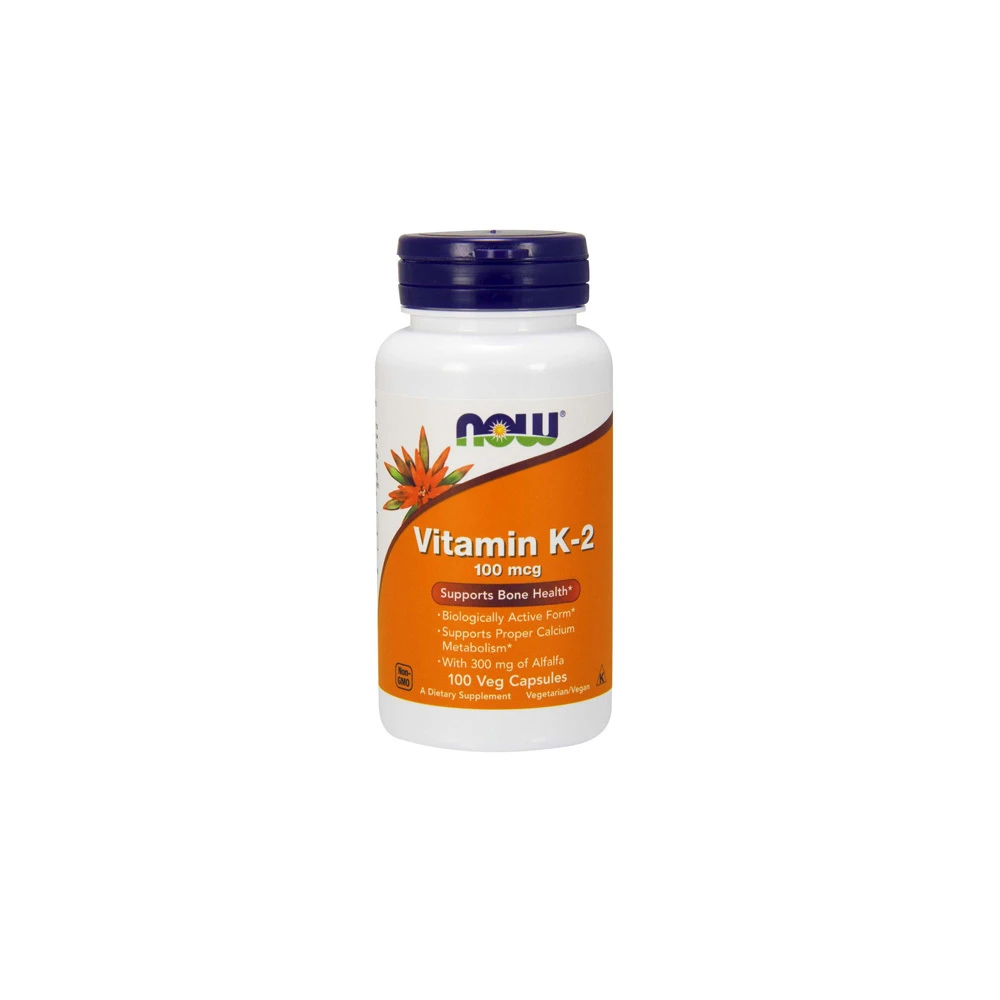 Now Vitamin K2 100mg Συμπλήρωμα Διατροφής Για Την Καλή Καρδιαγγειακή Υγεία & Την Πήξη Του Αίματος 100 κάψουλες