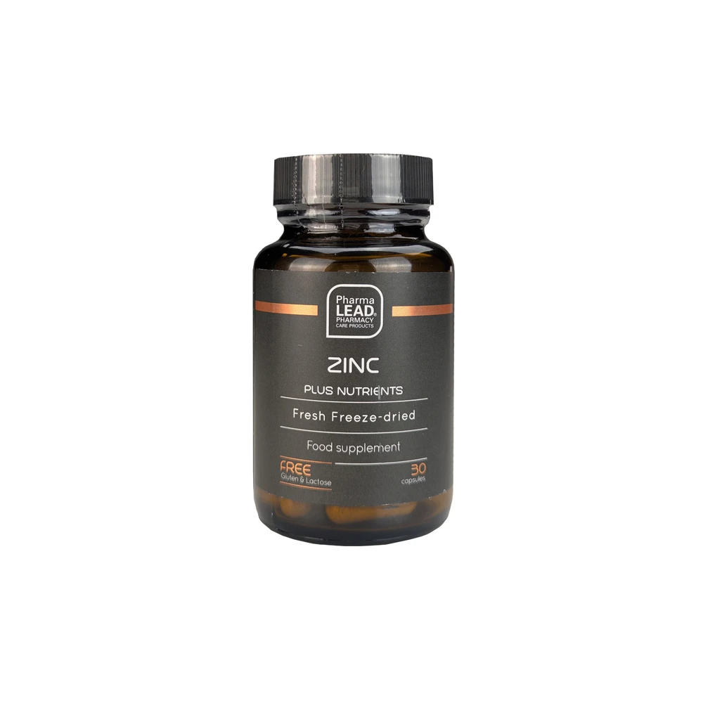 Pharmalead Zinc Plus Vitamin C & D3 Freeze-Dried Nutrients Fresh Συμπλήρωμα Διατροφής Ψευδαργύρου Βιταμινών & Λαχανικών Για Ενίσχυση Του Ανοσοποιητικού Συστήματος 30 κάψουλες