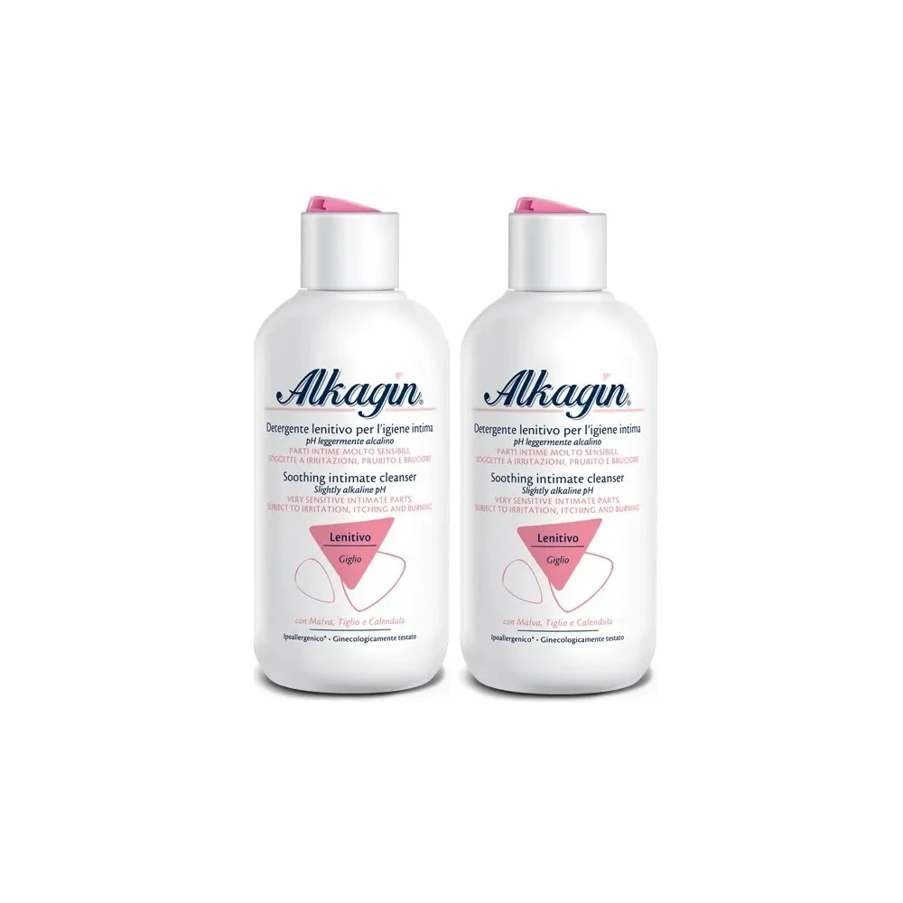 Alkagin Promo (1+1 Δώρο) Soothing Intimate Cleanser Καθαριστικό Για Την Υγιεινή Της Ευαίσθητης Περιοχής 2x250ml