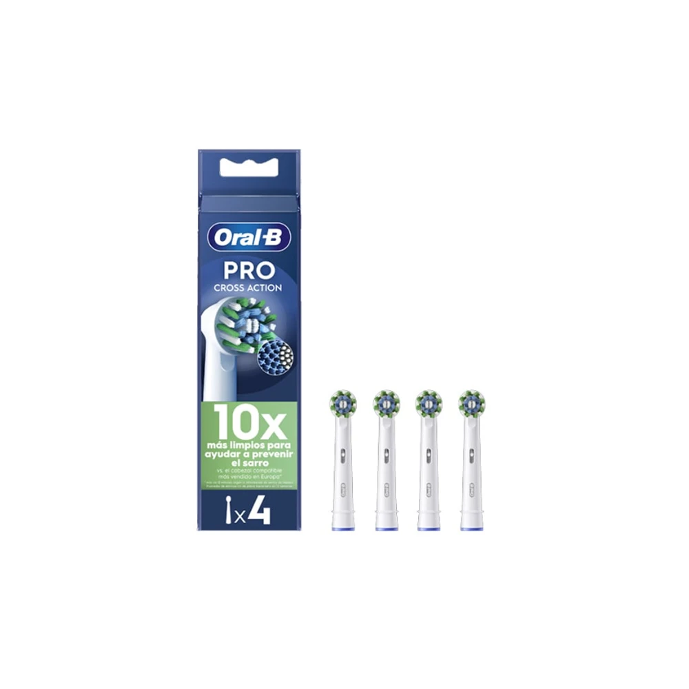 Oral-B Pro Cross Action Replacement Electric Toothbrush Heads 4 pieces