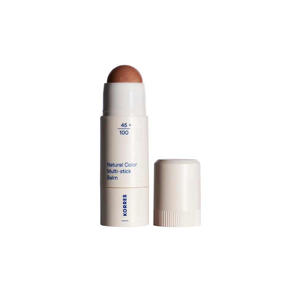 Korres Agean Bronze Natural Color Multi-stick Balm Healthy Glow Highlighter Για Υγιές Χρώμα Σε Ζυγωματικά & Χείλη 4.5gr