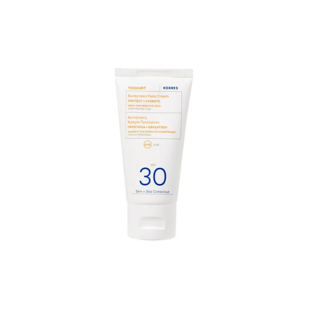 Korres Yoghurt Αντηλιακή Κρέμα Προσώπου SPF30 50ml