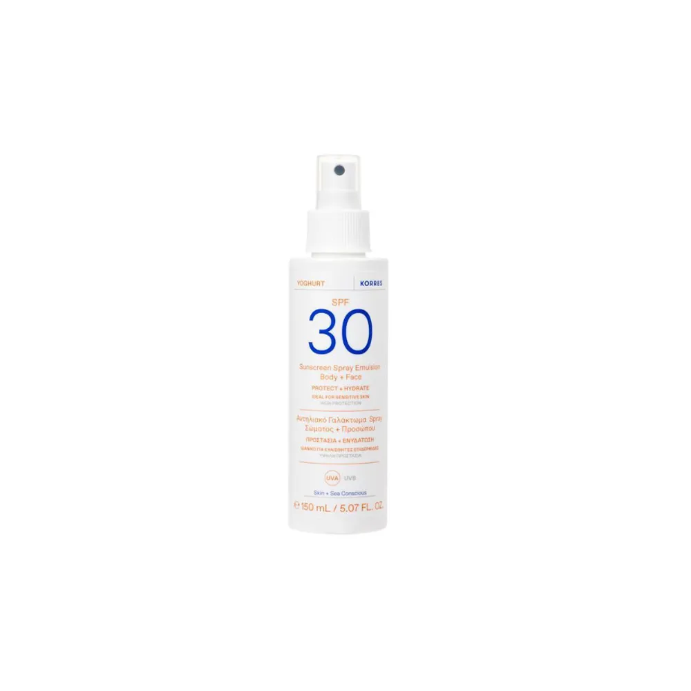 Korres Yoghurt Suncreen Spray Emulsion Body & Face SPF30 150ml