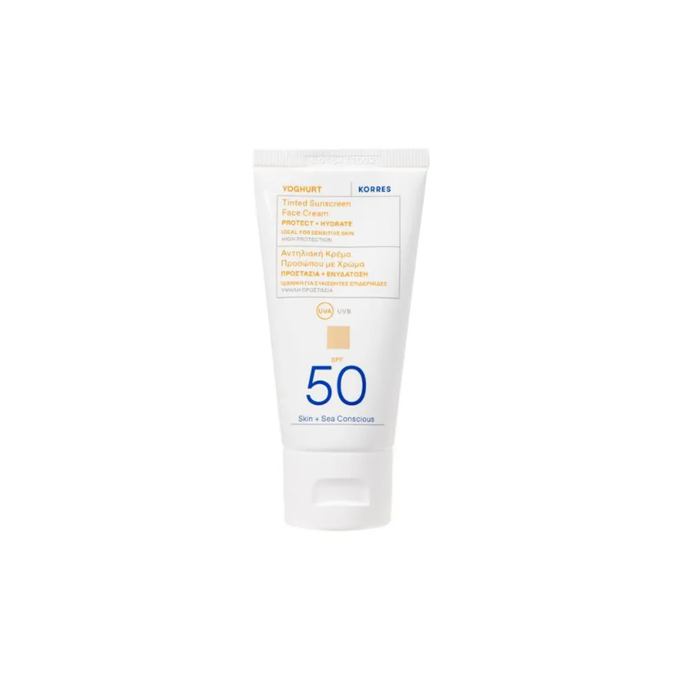 Korres Yoghurt Αντηλιακή Κρέμα Προσώπου Με Χρώμα SPF50 50ml