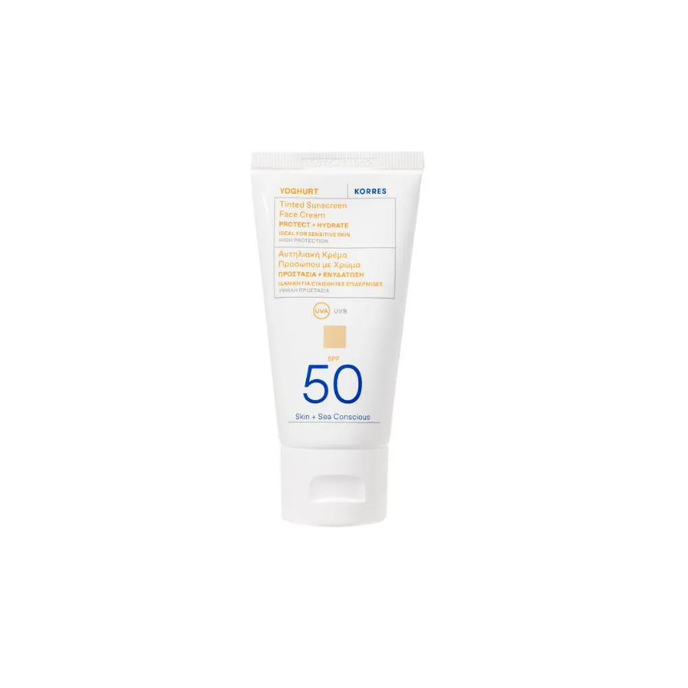 Korres Yoghurt Sunscreen Face Cream Tinted SPF50 50ml