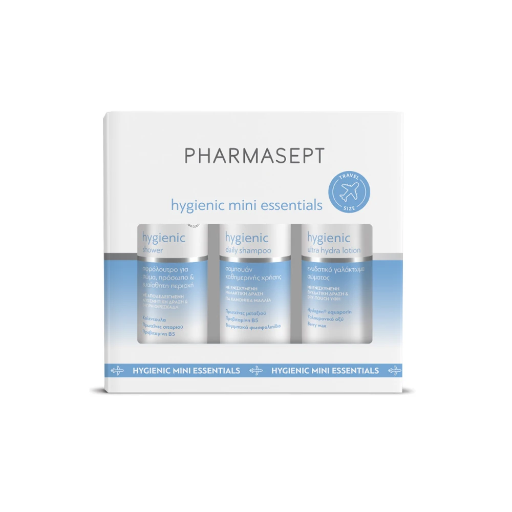 Pharmasept Promo Hygienic Mini Essentials Hygienic Daily Shampoo 100ml & Hygienic Shower 100ml & Hygienic Ultra Hydra Lotion 80ml