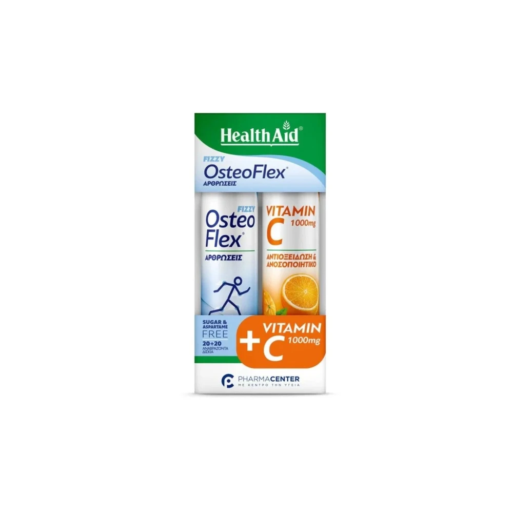 Health Aid Promo Osteoflex 20 effervescent tablets & Vitamin C 1000mg 20 effervescent tablets