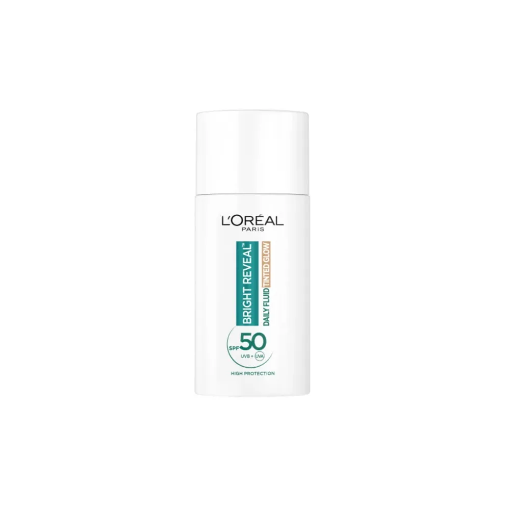 L'Oreal Paris Bright Reveal Daily Fluid Tinted Glow Medium SPF50 Cream With Colour 50ml
