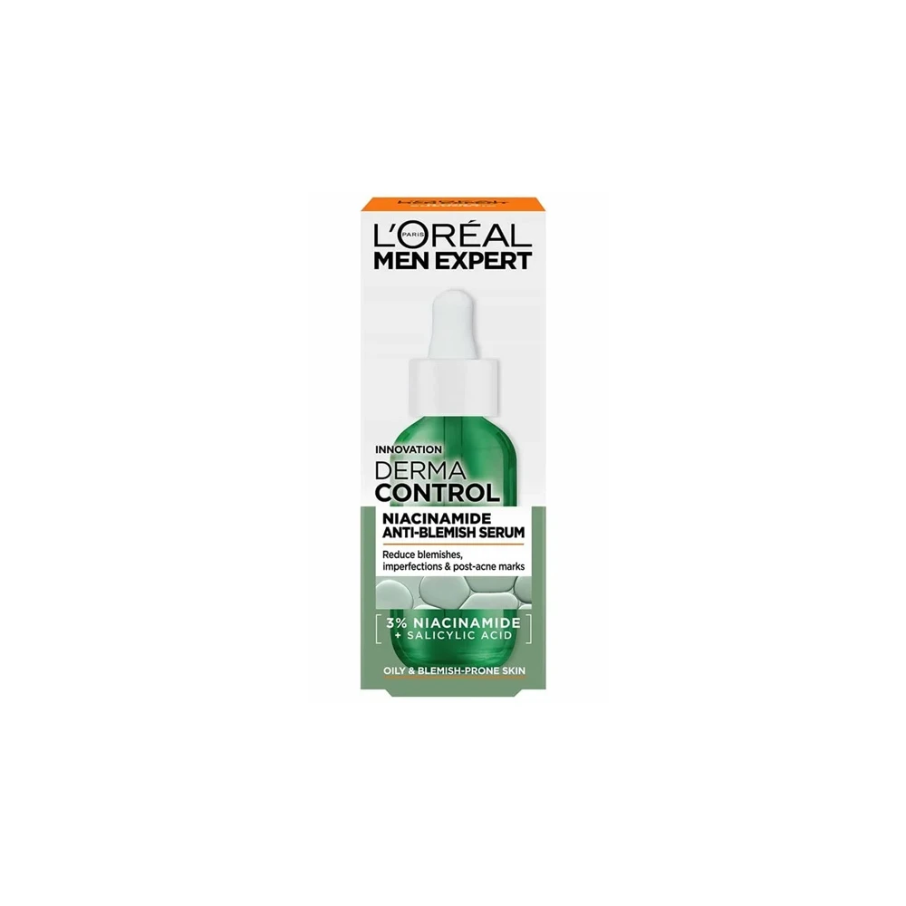 L'Oreal Paris Men Expert Derma Control Niacinamide Anti-Blemish Serum Ορός Προσώπου Για Ακμή Με Νιασιναμίδη 30ml