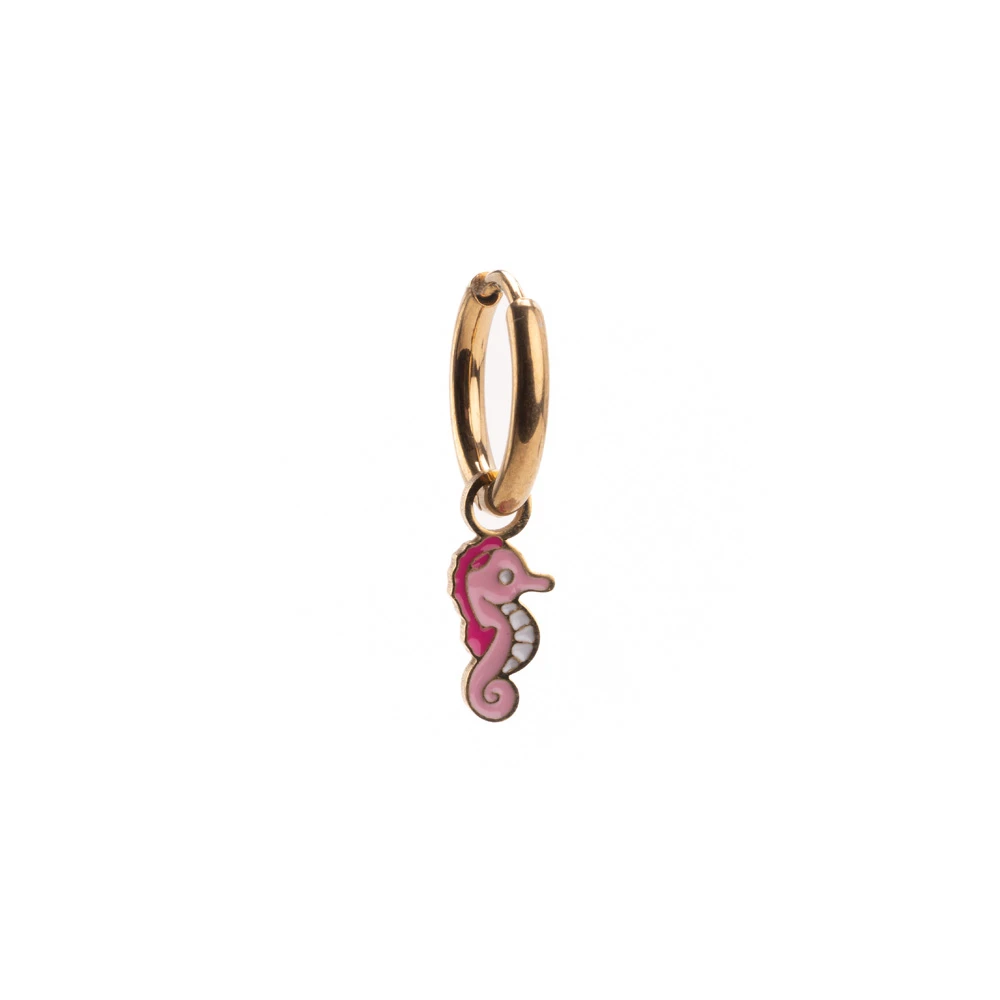 InoPlus Borghetti Summer Kids Art 1155 Earrings Gold Seahorse 1 pair