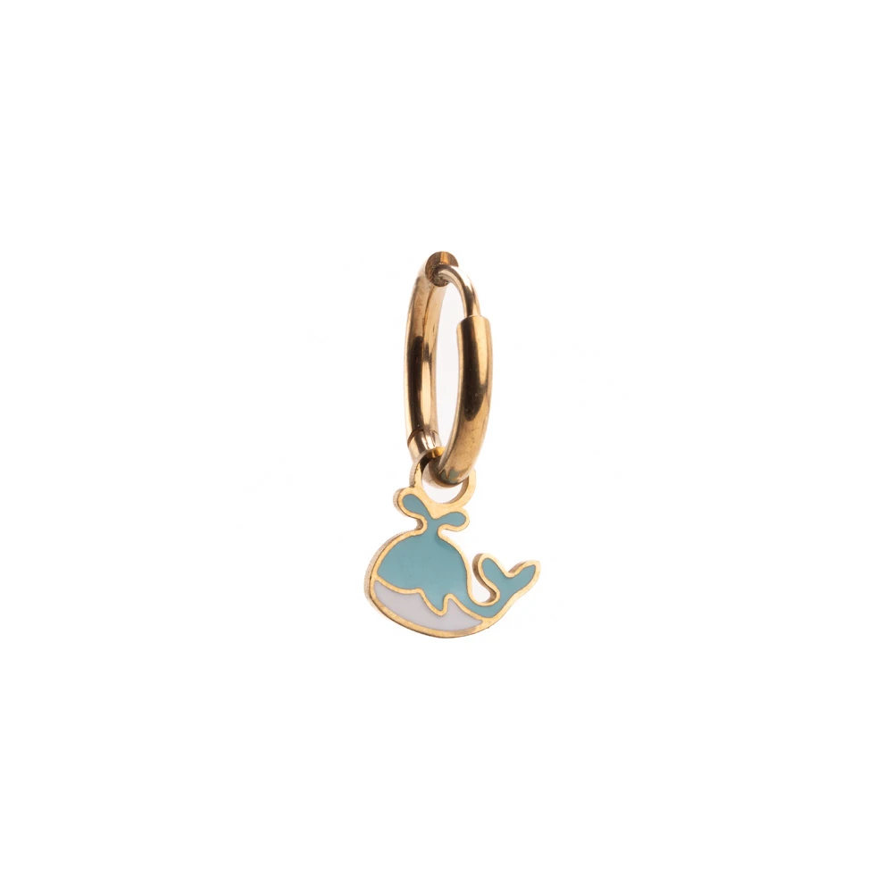 InoPlus Borghetti Summer Kids Art 1156 Earrings Gold Whale 1 pair