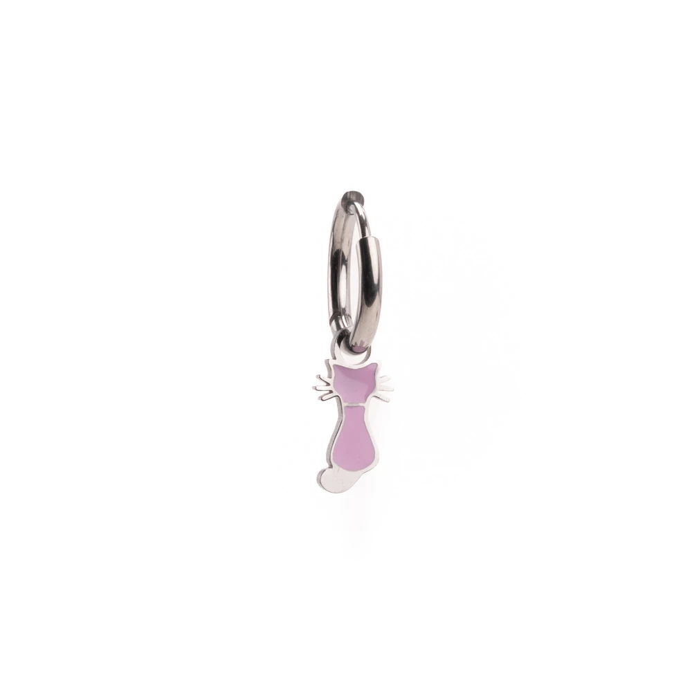 InoPlus Borghetti Summer Kids Art 1158 Earrings Steel Cat 1 pair