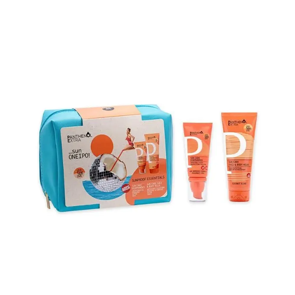 Medisei Promo Panthenol Extra Sunproof Essentials Sun Care Diaphanous Invisible High Protection Face Gel SPF50 50ml & Sun Care Face & Body Milk SPF50 100ml