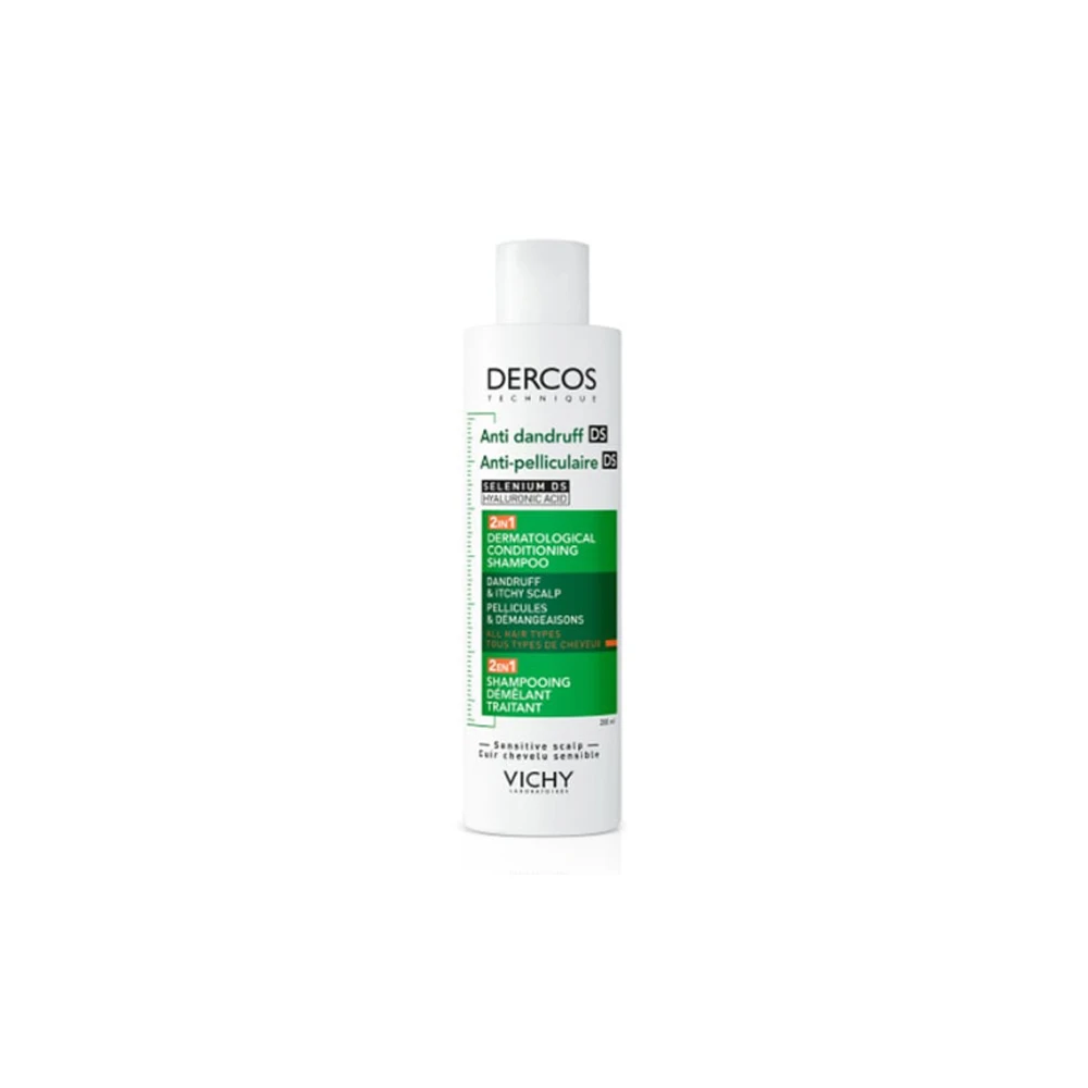 Vichy Dercos Anti-Dandruff DS Σαμπουάν & Conditioner 2Σε1 Κατά Της Ξηροδερμίας Της Πιτυρίδας & Του Κνησμού 200ml