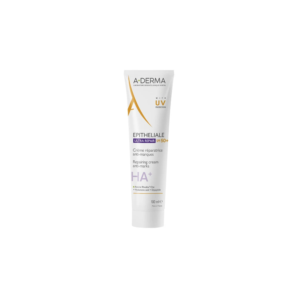 A-Derma Epitheliale A.H Ultra Repair SPF50+ Προστατευτική Επανορθωτική Κρέμα Κατά Των Σημαδιών Για Το Διαταραγμένο Δέρμα Πρόσωπο & Σώμα 100ml