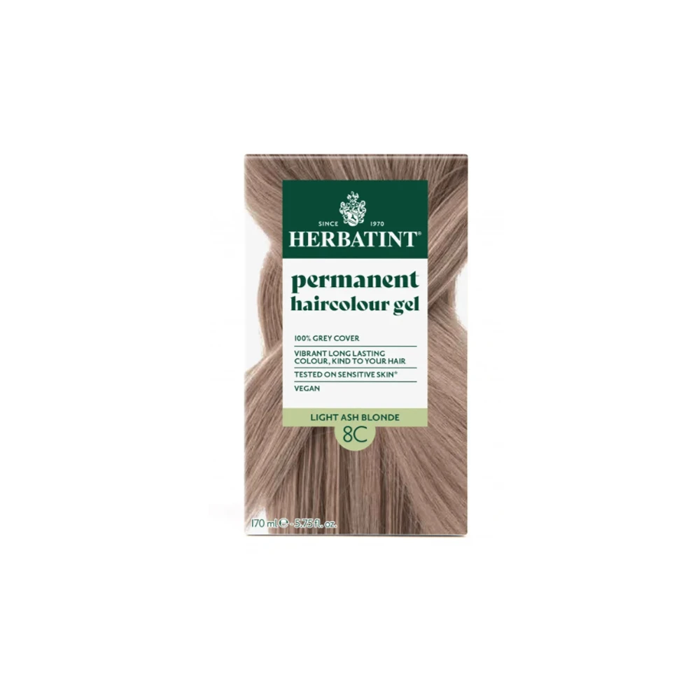 Herbatint Permanent Haircolour Gel 8C Light Ash Blonde 170ml