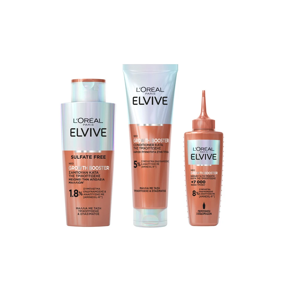 L'Oreal Paris Promo Elvive Growth Shampoo 200ml & Serum 102ml & Conditioner 150ml