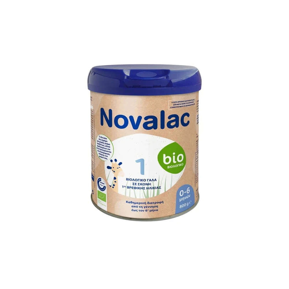 Novalac Bio 1 Γάλα Σε Σκόνη Για Βρέφη 0 Έως 6 Μηνών 800gr