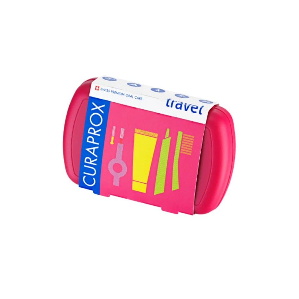 Curaprox Promo Travel Set Στοματικής Υγιεινής Ταξιδίου Με Οδοντόκρεμα 10ml & Οδοντόβουρτσα Πτυσσόμενη 1 τεμάχιο & Μεσοδόντιο Βουρτσάκι Καθαρισμού 2 τεμάχια