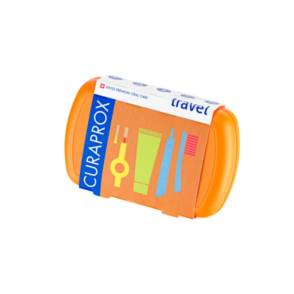 Curaprox Promo Travel Set Στοματικής Υγιεινής Ταξιδίου Με Οδοντόκρεμα 10ml & Οδοντόβουρτσα Πτυσσόμενη 1 τεμάχιο & Μεσοδόντιο Βουρτσάκι Καθαρισμού 2 τεμάχια