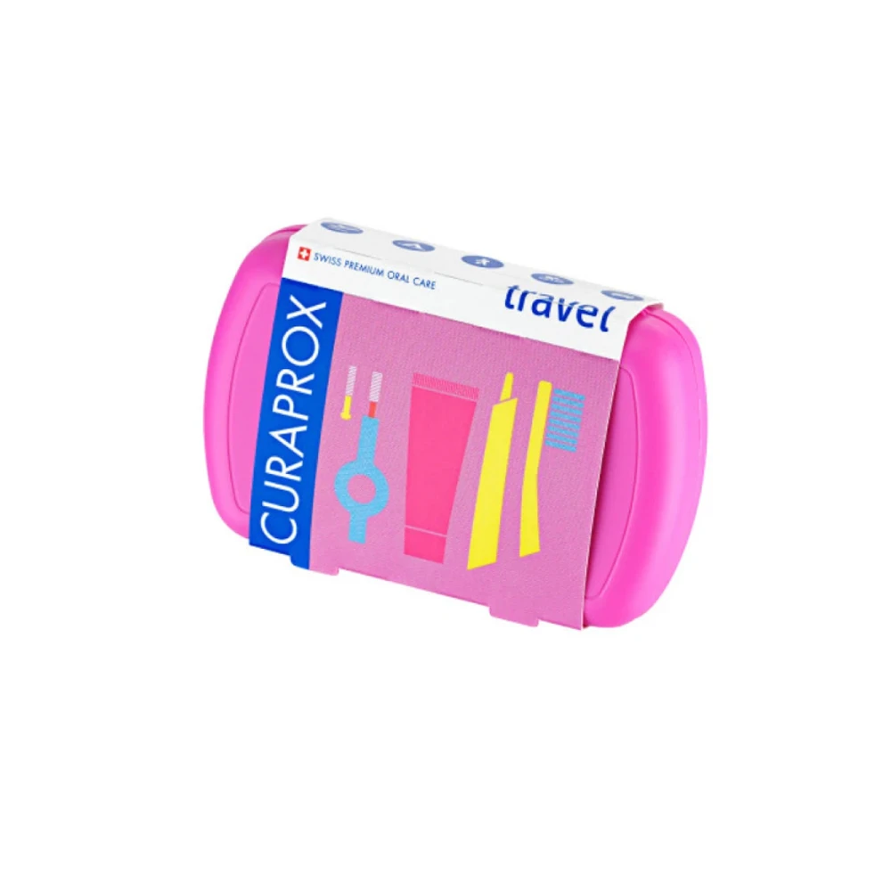 Curaprox Promo Travel Set Στοματικής Υγιεινής Ταξιδίου Με Οδοντόκρεμα 10ml & Οδοντόβουρτσα Πτυσσόμενη 1 τεμάχιο & Μεσοδόντιο Βουρτσάκι Καθαρισμού 2 τεμάχια