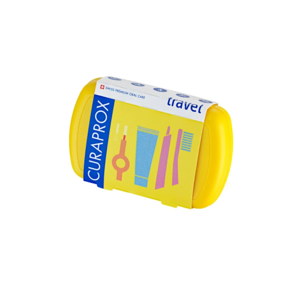 Curaprox Promo Travel Set Στοματικής Υγιεινής Ταξιδίου Με Οδοντόκρεμα 10ml & Οδοντόβουρτσα Πτυσσόμενη 1 τεμάχιο & Μεσοδόντιο Βουρτσάκι Καθαρισμού 2 τεμάχια