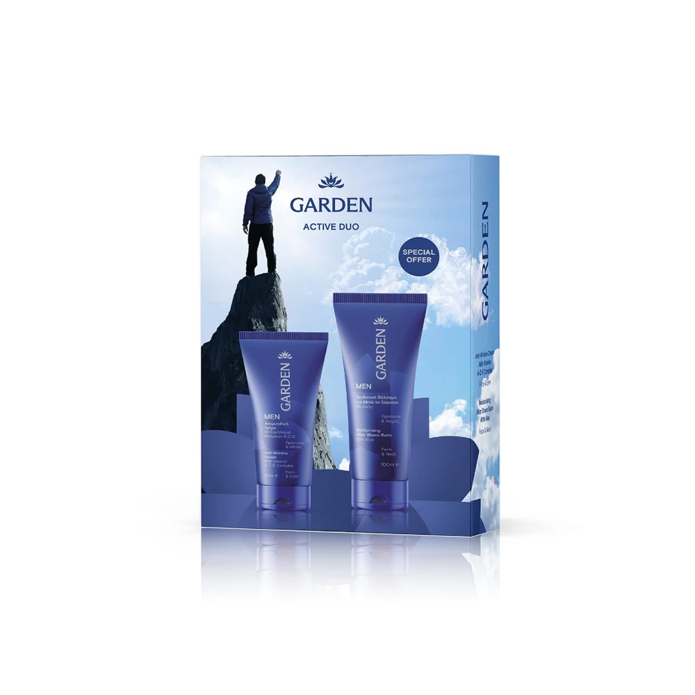 Garden Promo Men Anti Wrinkle Face & Eyes Cream 50ml & Moisturising After Shave Balm 100ml