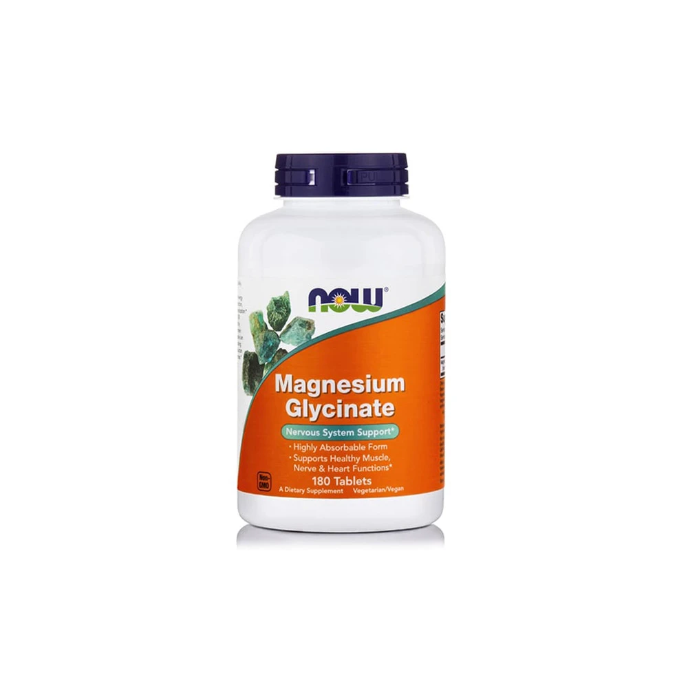 Now Magnesium Glycinate Nervous System Support Γλυκινικό Μαγνήσιο 180 ταμπλέτες