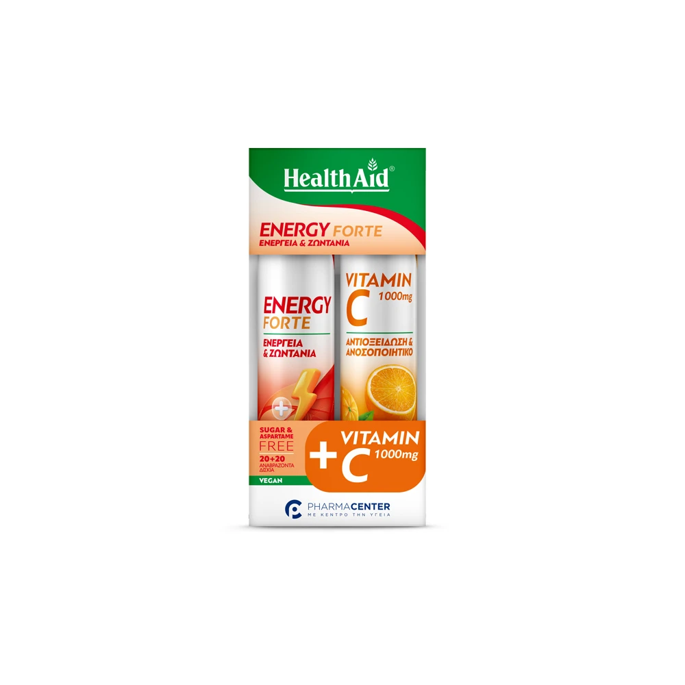 Health Aid Promo Energy Forte 20 effervescent tablets & Vitamin C 1000mg 20 effervescent tablets