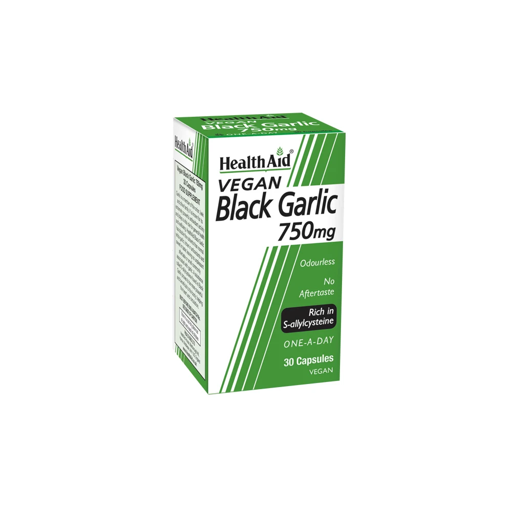 Health Aid Black Garlic 750mg 30 caps