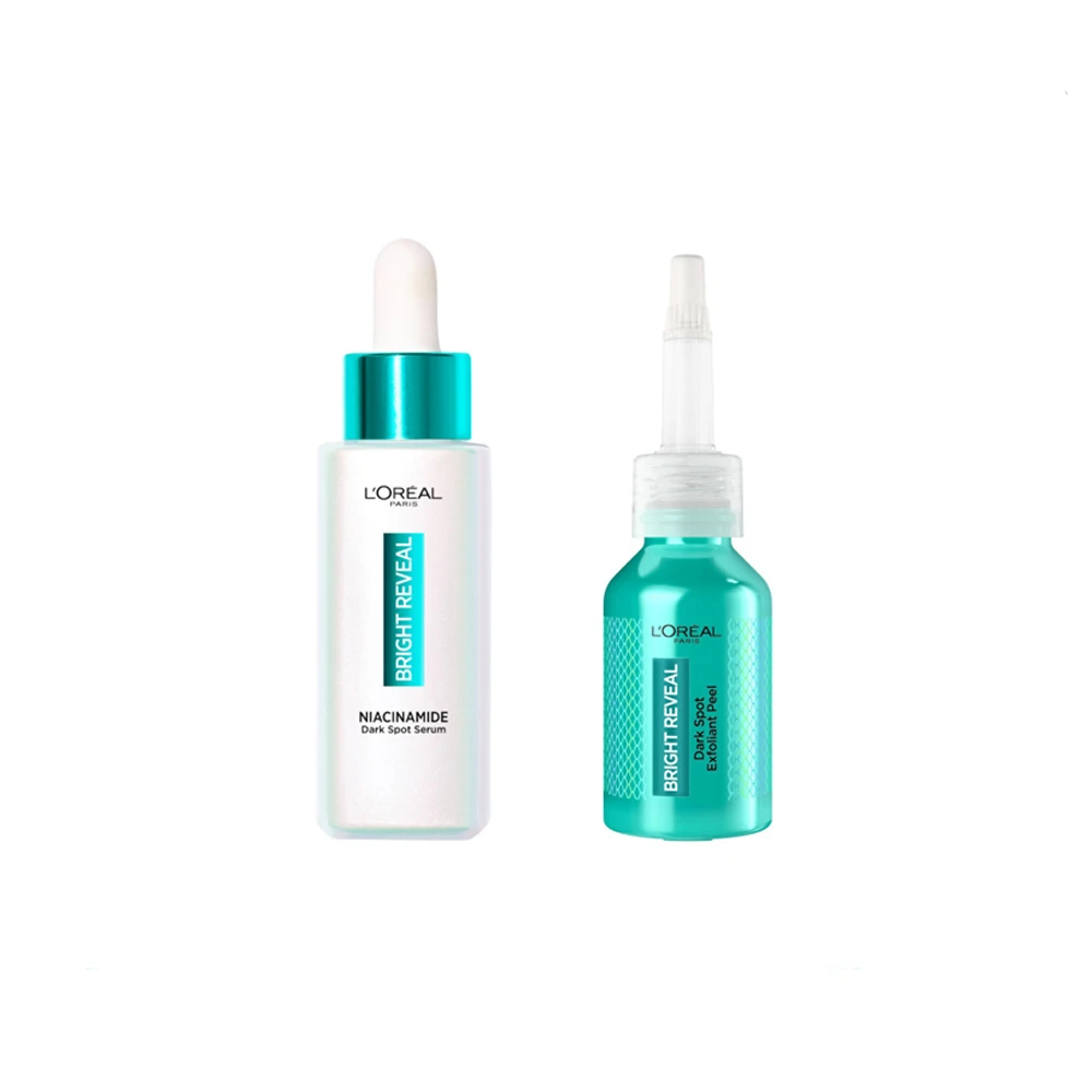 L'Oreal Paris Promo Bright Reveal Niacinamide Dark Spot Serum 30ml & Dark Spot Exfoliant Peel 25ml