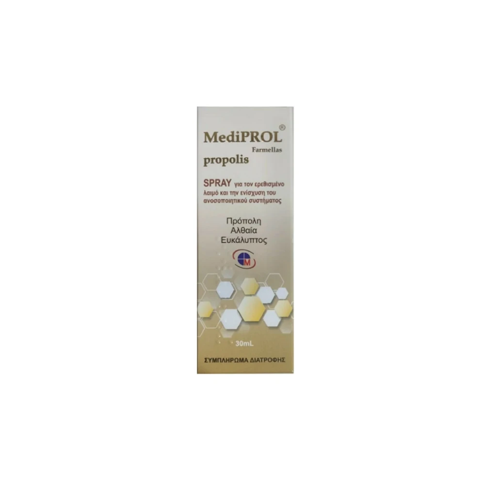 Medichrom Mediprol Propolis Spray Με Πρόπολη Αλθαία & Ευκάλυπτο 30ml