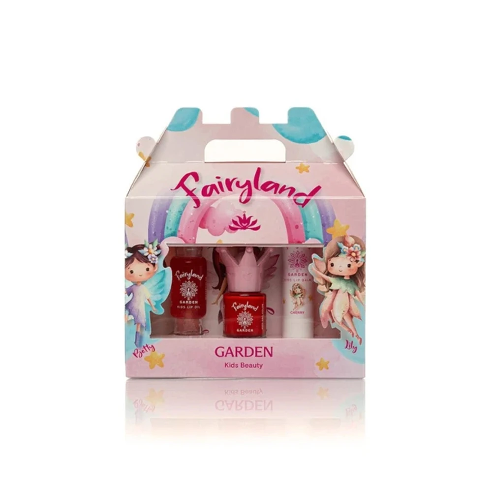 Garden Promo Fairyland Box 2 With Nail Polish Rosy 3 7.5ml & Lip Oil Watermelon 13ml & Lip Balm Cherry 5.2gr