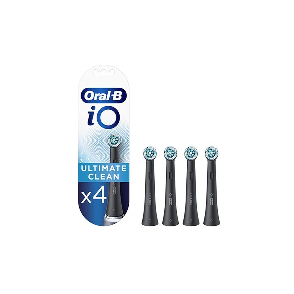 Oral-B iO Ultimate Clean Black Brush Heads, 4 pieces