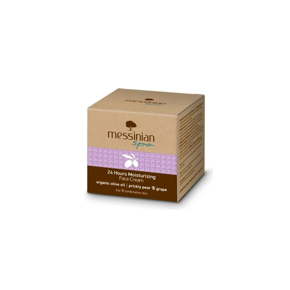 Messinian Spa 24h Μoisturizing Face Cream Prickly Pear-Grape For Oily-Combination Skin 50ml