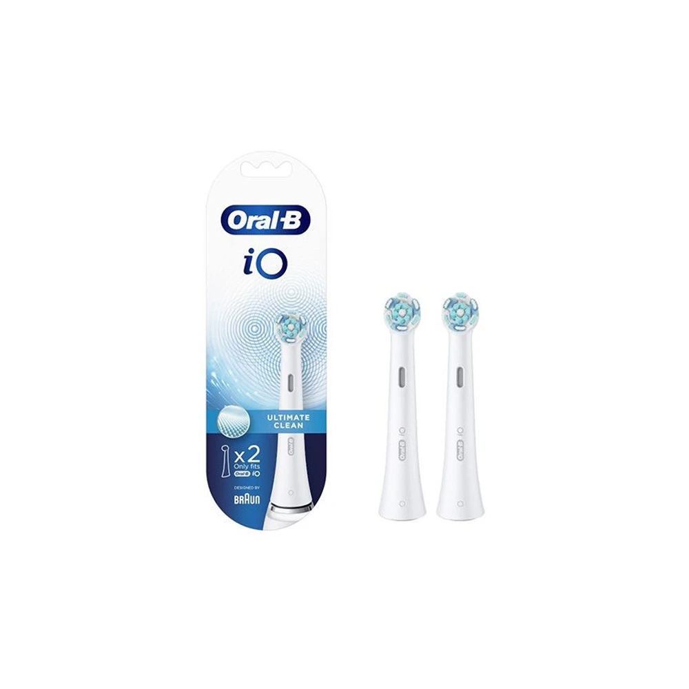Oral-B iO Ultimate Clean White Replacement Electric Toothbrush Heads 2 pieces